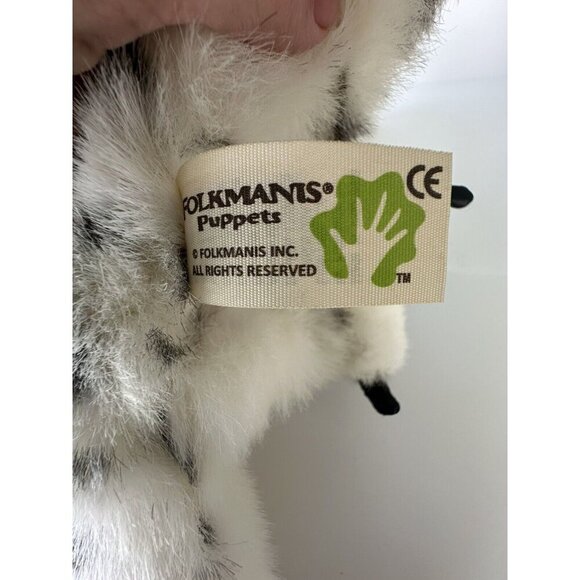 Folkmanis Snowy Owl Hand Puppet Bird Head Turns Plush White Wings - Picture 9 of 11